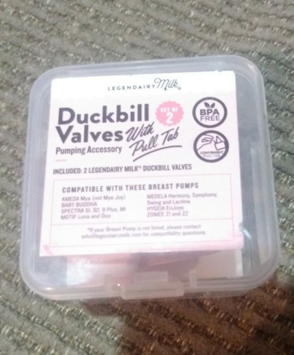 Set of 2 Duckbill Valves with Pull Tab, Legendairy Milk, BPA Free